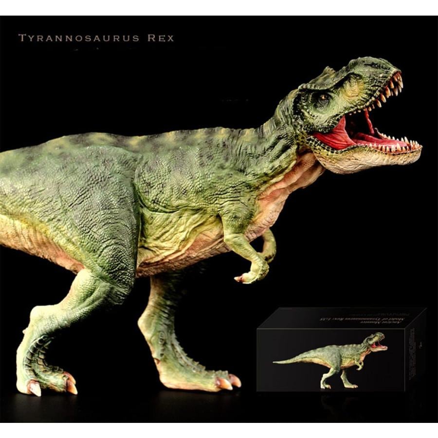 ティラノサウルス Tレックス T-Rex 動物 フィギュア プラモデル おもちゃ 模型 リアル PVC 恐竜好き 誕生日 プレゼント オリジナル 塗装済 完成品 37.5cm