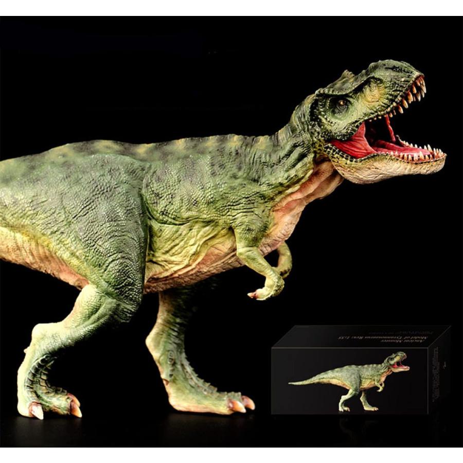 ティラノサウルス Tレックス T-Rex 動物 フィギュア プラモデル おもちゃ 模型 リアル PVC 恐竜好き 誕生日 プレゼント オリジナル 塗装済 完成品 37.5cm