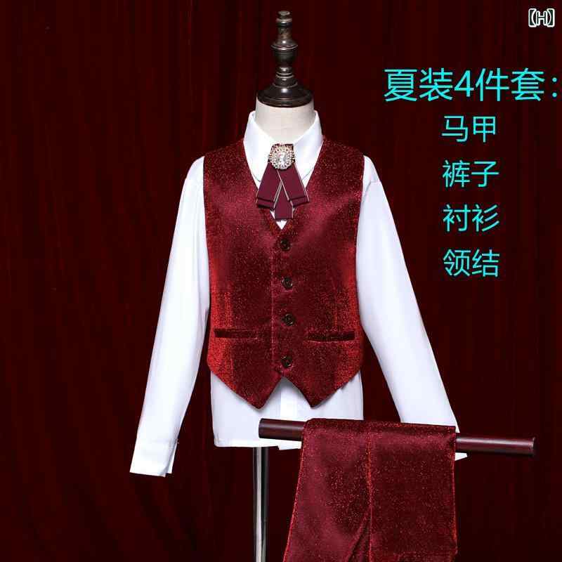 キッズ フォーマル スーツ ジュニア ファッション 男の子 子供 スーツ フラワーボーイ ドレス パフォーマンス コスチューム セットアップ ステージ 衣装