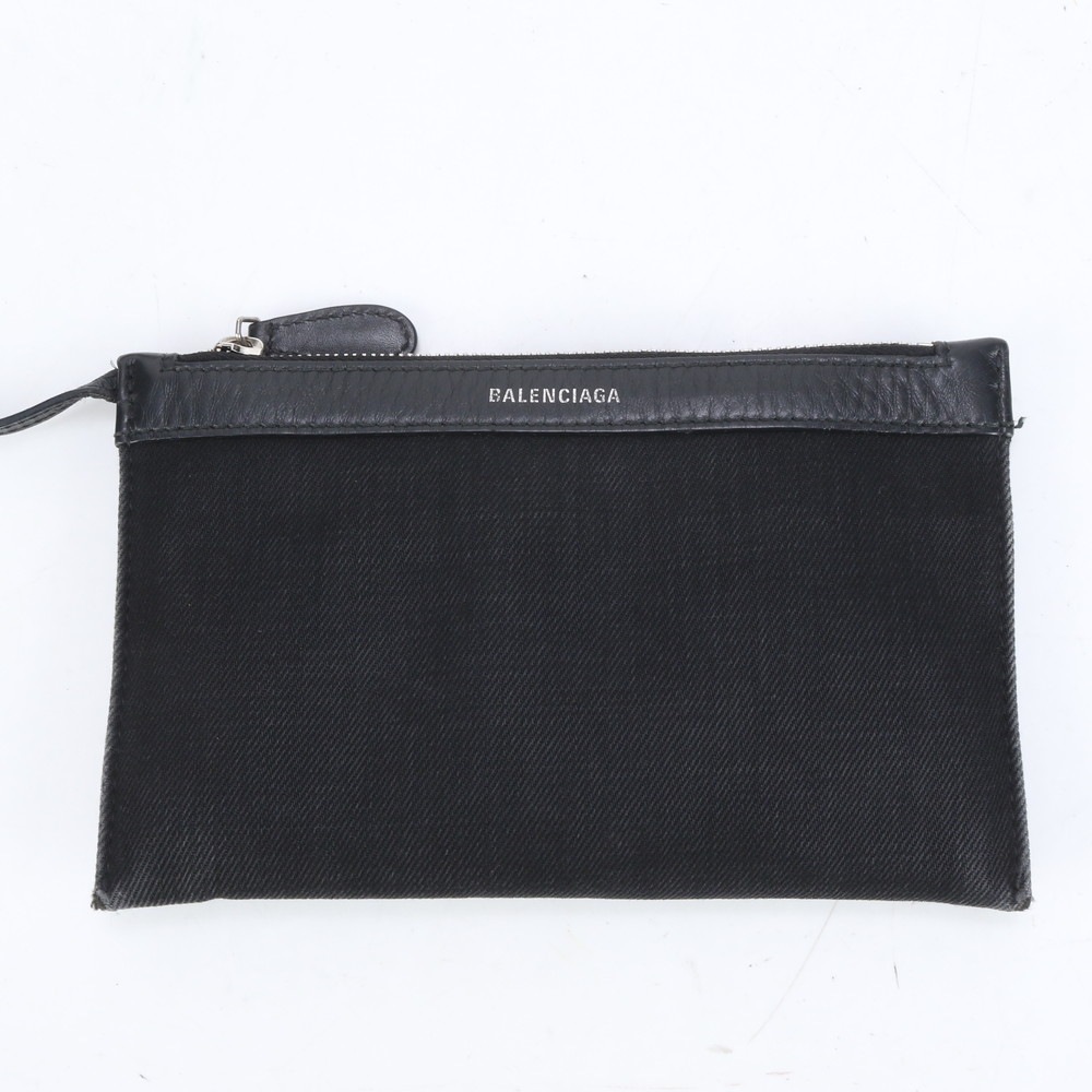 極美品 ネイビー カバス 339933 レザー×キャンバス トート バッグ 肩掛け ショルダー ハンド レディース RRE CQ28-8 中古