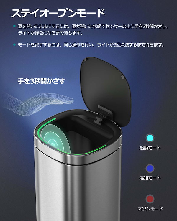Qoo10] SONGMICS ゴミ箱 自動開閉 オゾ