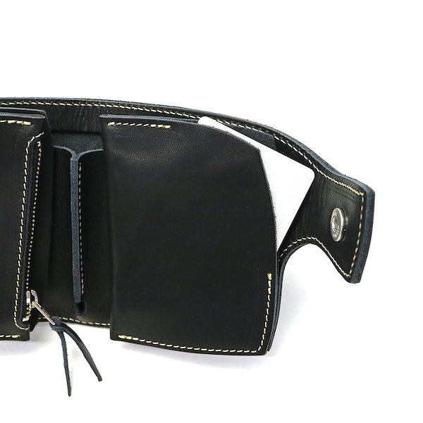 REDMOON　レッドムーン ショートウォレット二つ折り財布 黒 レッドムーン REDMOON レッドムーン 二つ折り財布 REDMOON 財布