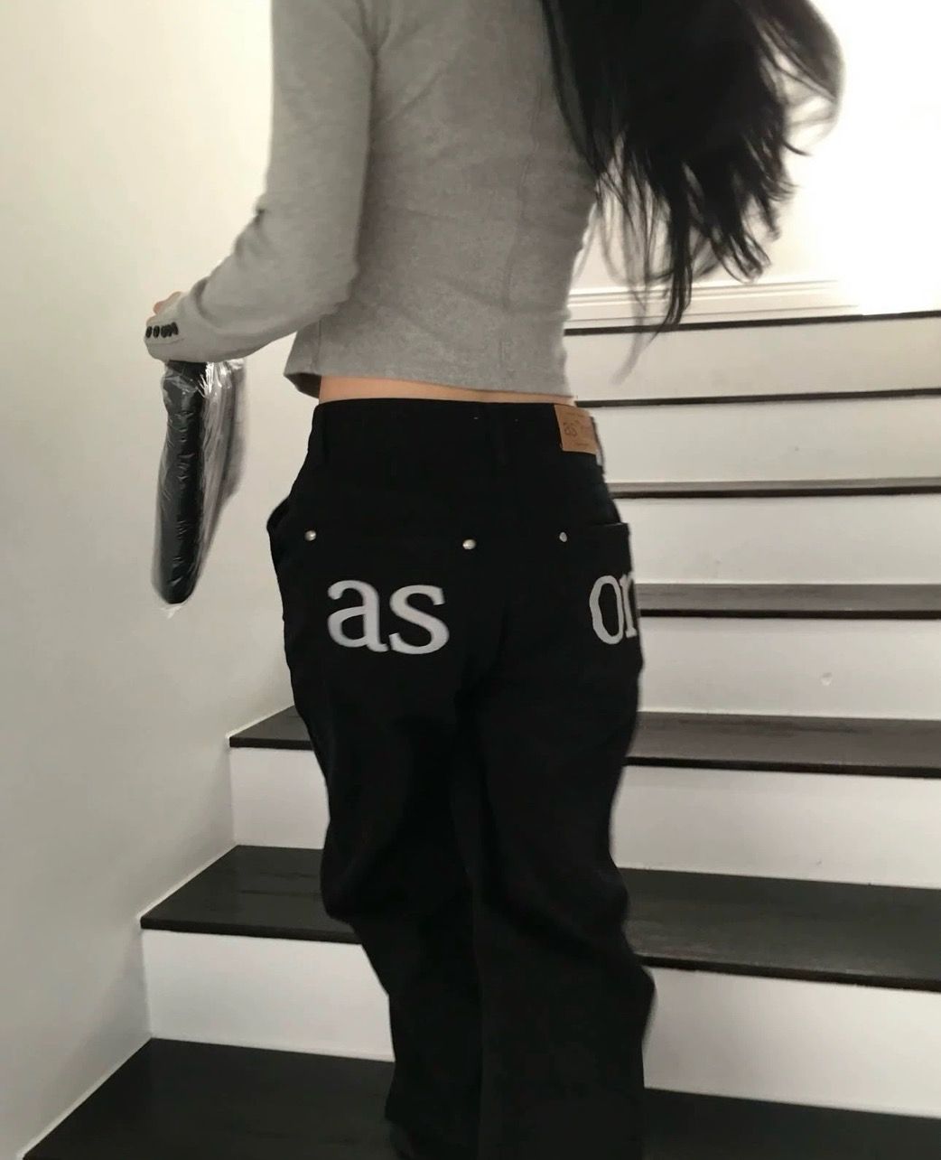 ASON デニム SMOG WIDE PANTS / BLACK MUSINSA公式 | ASON SMOG WIDE PANTS / BLACK