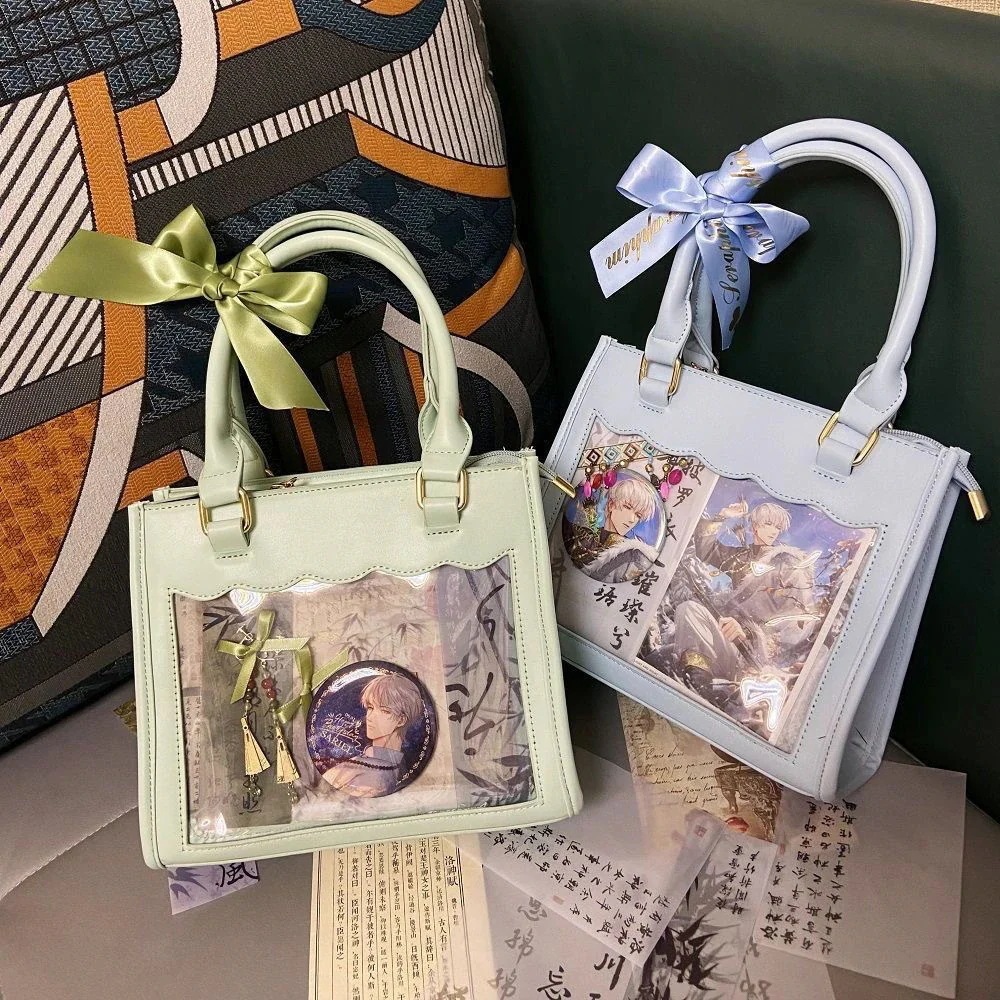 痛バ 通学リュック 大容量 【1つ買うと1つ無料】人気商品菱格 斜めがけバッグ 旅行 トートバッグ 菱格レース痛日系かわいい手提げ斜めバッグ二次元小食量痛バッグ女 痛バッグショルダーバッグ エコバッグ