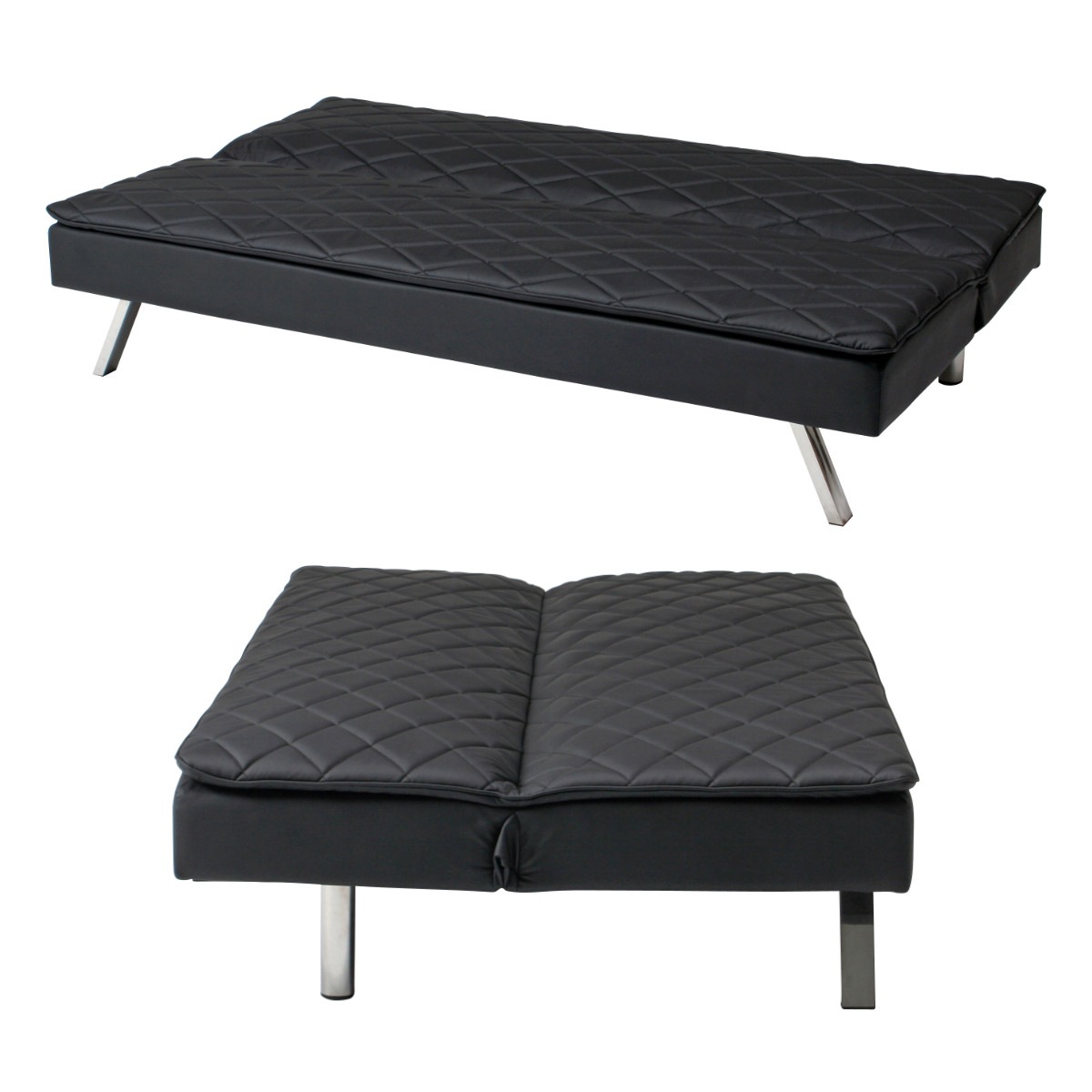 ソファベッド 幅180cm 3人掛け メモリーフォームソファーベッド ダイヤ 3段階 リクライニング ソファ レザー調 PU 合成皮革 低反発 ウレタン 高級感 スタイリッシュ リビング