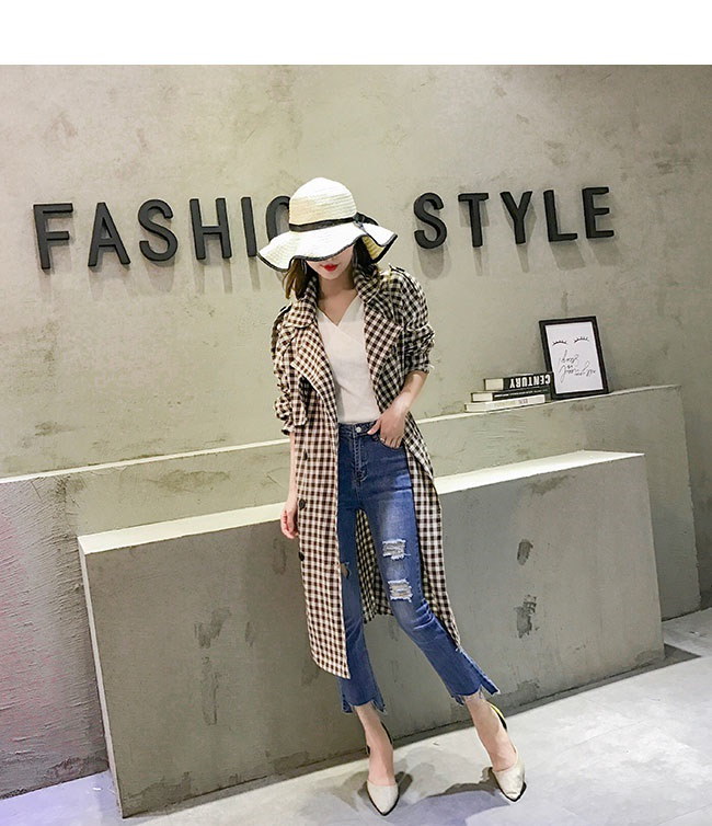 レディース服 女性 ファッション コート アウター トレンチコート ロング丈 秋服 ダブルボタン ゆったり エレガント 優雅 チェック柄 格子 ブラック ベージュ 通勤 ベルト レディース服 女性 ファッション コート アウター トレンチコート ロング丈 秋服 ダブルボタン ゆったり エレガント 優雅 チェック柄 格子 ブラック ベージュ 通勤 ベルト