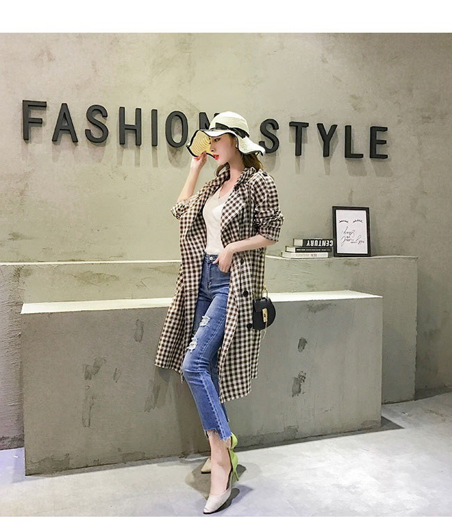 レディース服 女性 ファッション コート アウター トレンチコート ロング丈 秋服 ダブルボタン ゆったり エレガント 優雅 チェック柄 格子 ブラック ベージュ 通勤 ベルト レディース服 女性 ファッション コート アウター トレンチコート ロング丈 秋服 ダブルボタン ゆったり エレガント 優雅 チェック柄 格子 ブラック ベージュ 通勤 ベルト