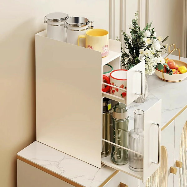 ママ倉 隠せる調味料ラック 2段 キッチンラック Amazon｜ママ倉 隠せる