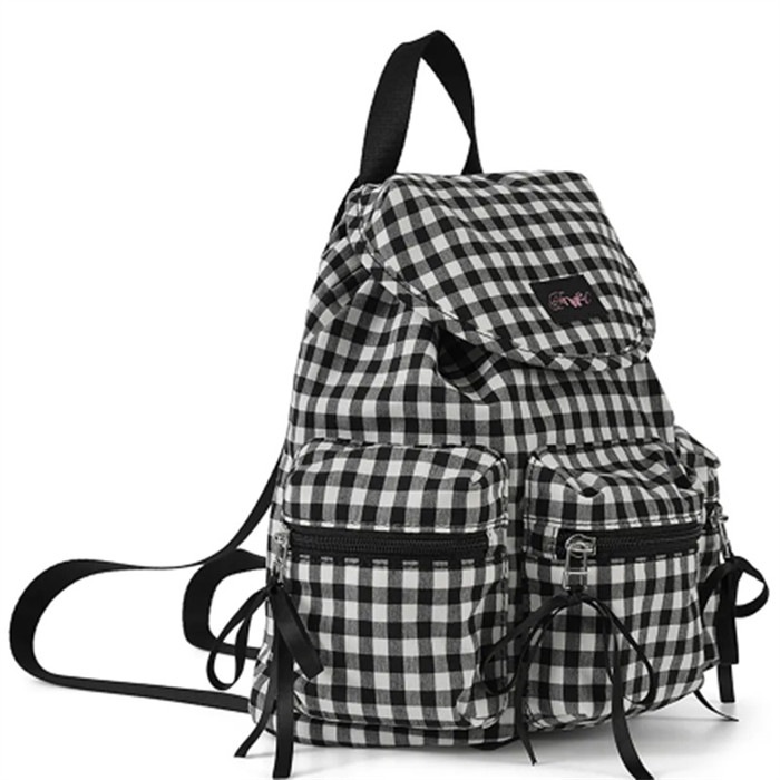 【韓国人気】BERRY POCKET BACKPACK:Check Black 【韓国人気】BERRY POCKET BACKPACK:Check Black