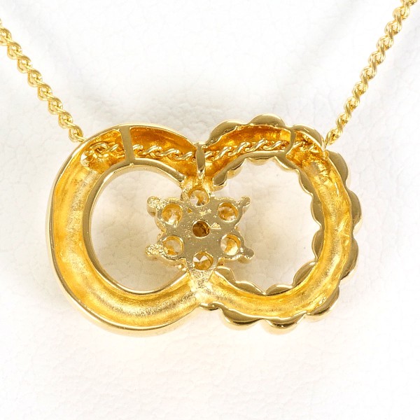 K18 18金 YG イエローゴールド ネックレス ダイヤ 0.11 約40cm ジュエリー 中古 K18 18金 YG イエローゴールド ネックレス ダイヤ 0.11 約40cm ジュエリー 中古