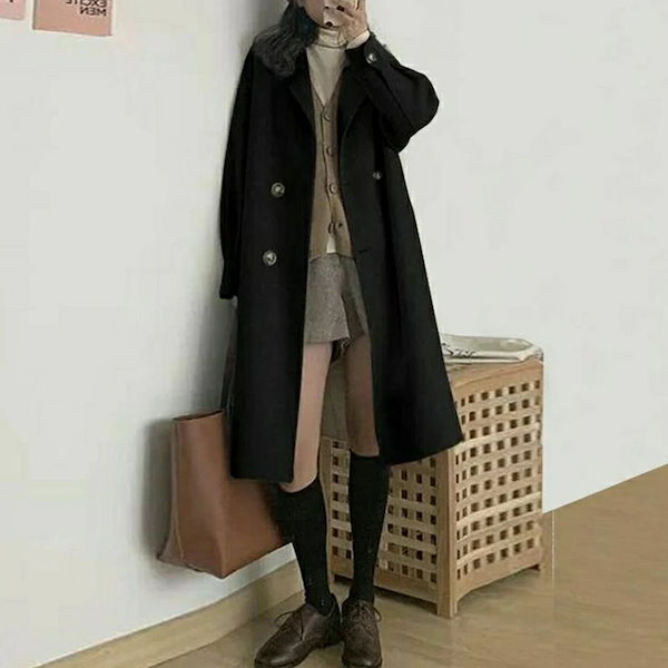 Qoo10] 韓国ファッション ウールコート ミディア