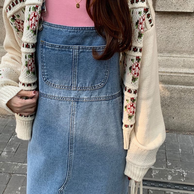 レディース ボトムス デニム ジャンパースカート ロング丈 楽ちん レトロ ヴィンテージ レディース ボトムス デニム ジャンパースカート ロング丈 楽ちん レトロ ヴィンテージ