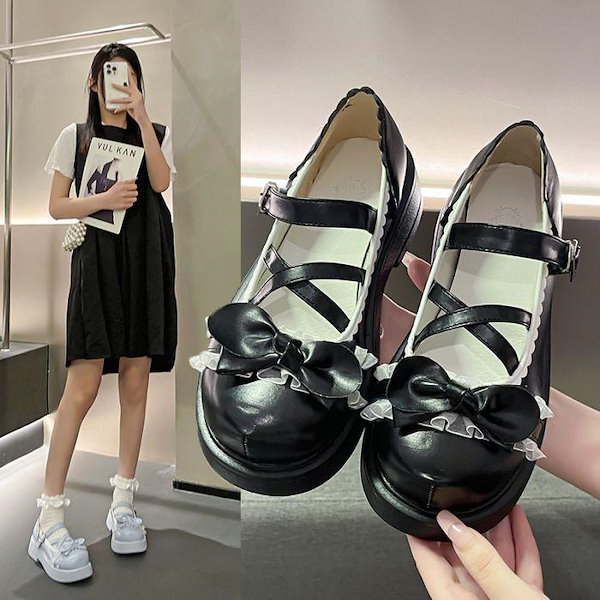 Qoo10] ロリータ靴 Lolita クロスストライ