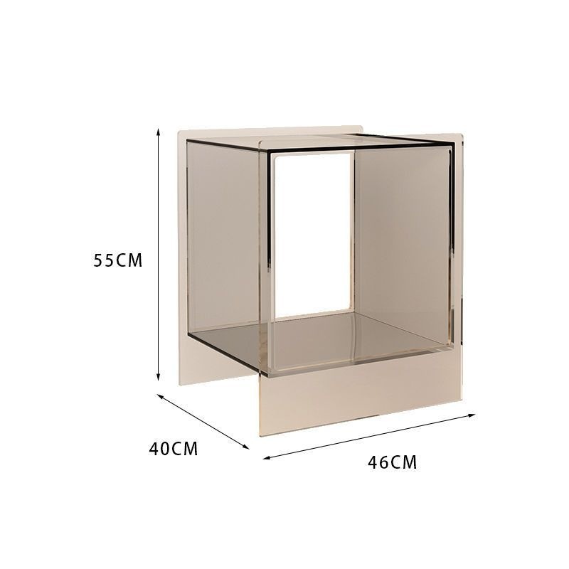 ネットで話題のデザインの透明なアクリル製ヘッドボードキャビネットシンプルでモダンなサイドテーブル