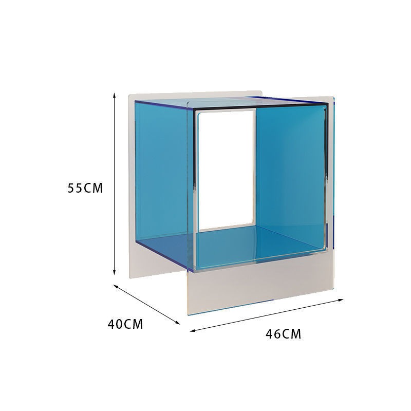 ネットで話題のデザインの透明なアクリル製ヘッドボードキャビネットシンプルでモダンなサイドテーブル