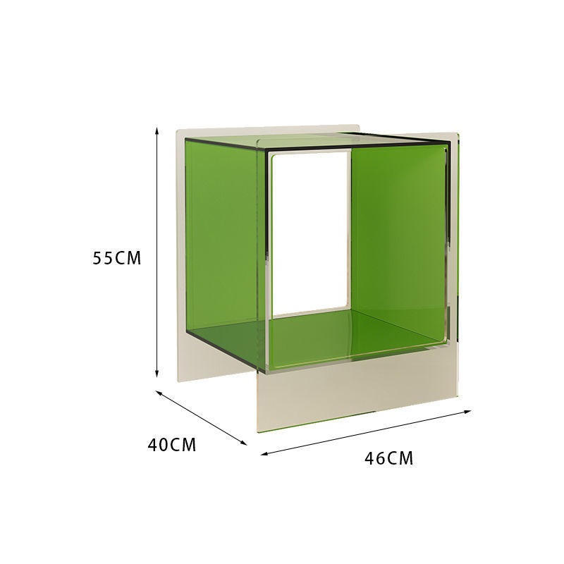ネットで話題のデザインの透明なアクリル製ヘッドボードキャビネットシンプルでモダンなサイドテーブル