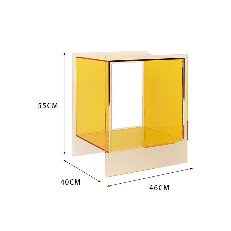 ネットで話題のデザインの透明なアクリル製ヘッドボードキャビネットシンプルでモダンなサイドテーブル