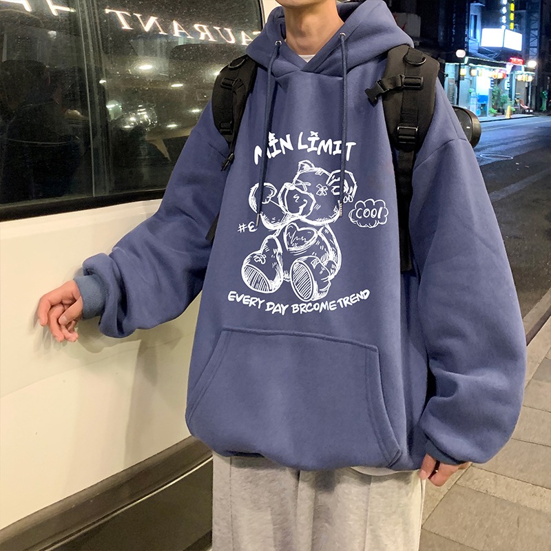 漫画のクマ柄セーターメンズ21年春秋タイドブランドインポートスタイルハイストリートカップルフード 驚きの価格 漫画のクマ柄セーターメンズ21年春秋タイドブランドインポートスタイルハイストリートカップルフード 驚きの価格