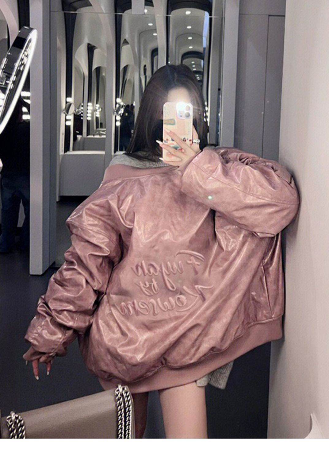 ジャケット ライダースジャケット フェイクレザーライダースジャケット2