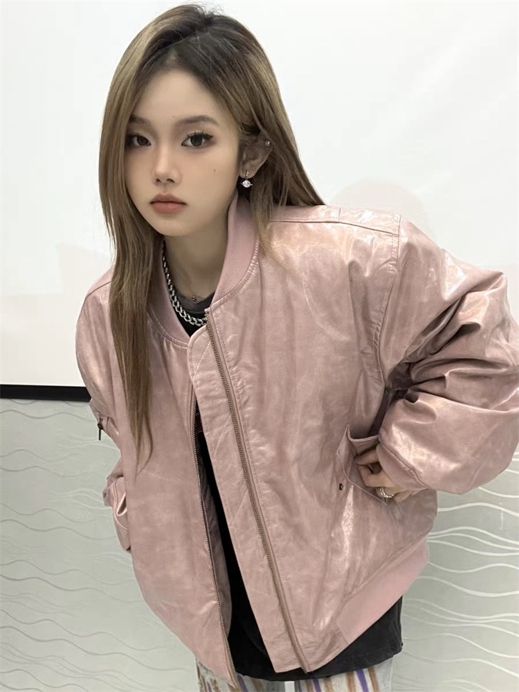 ジャケット ライダースジャケット フェイクレザーライダースジャケット2