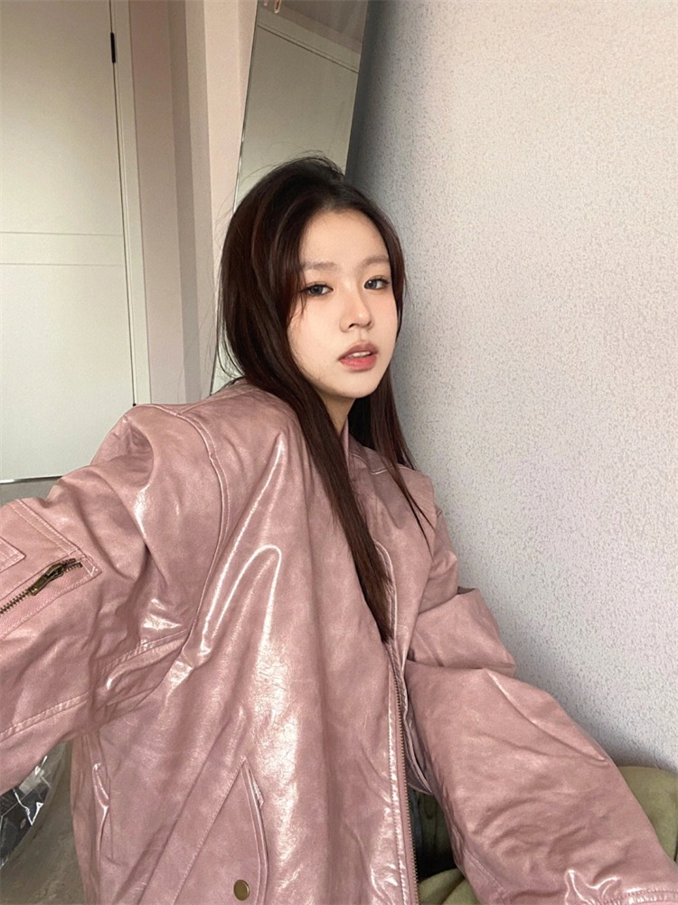 ジャケット ライダースジャケット フェイクレザーライダースジャケット2