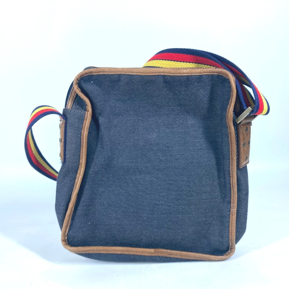 ショルダーバッグ ロゴ ポシェット 斜め掛け カバン デニム ブルー ショルダーバッグ ロゴ ポシェット 斜め掛け カバン デニム ブルー