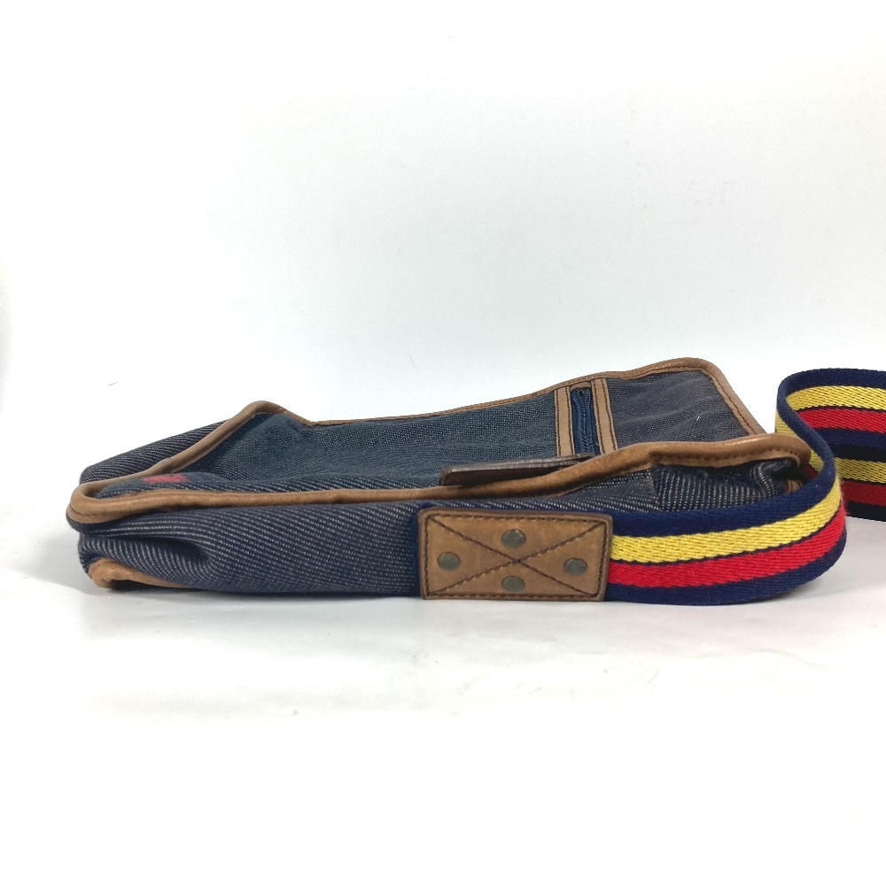 ショルダーバッグ ロゴ ポシェット 斜め掛け カバン デニム ブルー ショルダーバッグ ロゴ ポシェット 斜め掛け カバン デニム ブルー