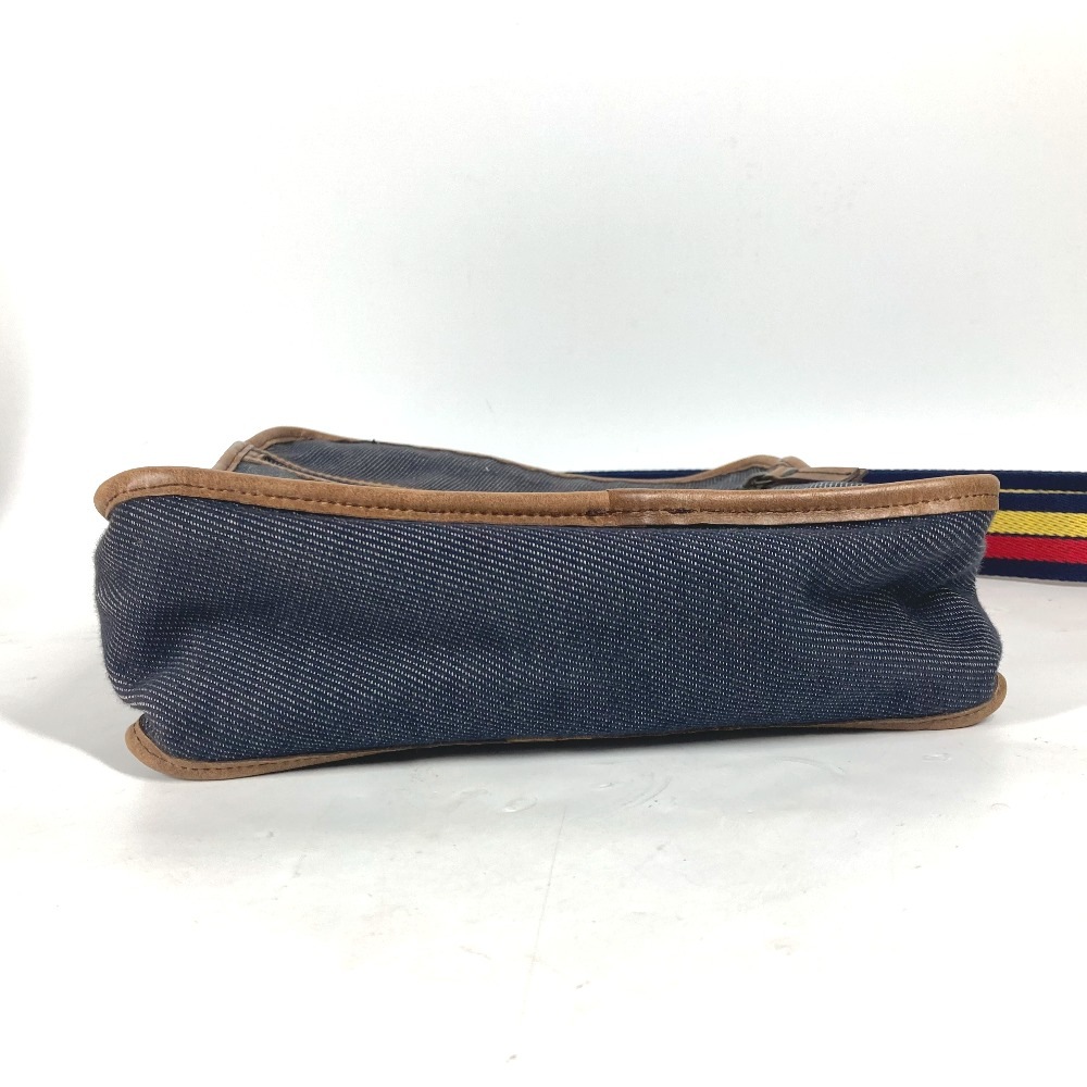 ショルダーバッグ ロゴ ポシェット 斜め掛け カバン デニム ブルー ショルダーバッグ ロゴ ポシェット 斜め掛け カバン デニム ブルー