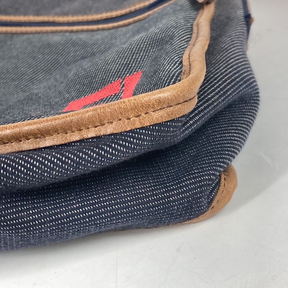 ショルダーバッグ ロゴ ポシェット 斜め掛け カバン デニム ブルー ショルダーバッグ ロゴ ポシェット 斜め掛け カバン デニム ブルー