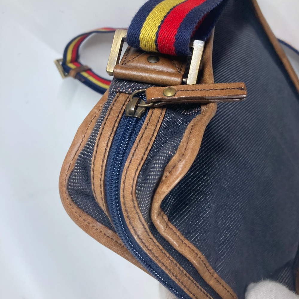 ショルダーバッグ ロゴ ポシェット 斜め掛け カバン デニム ブルー ショルダーバッグ ロゴ ポシェット 斜め掛け カバン デニム ブルー