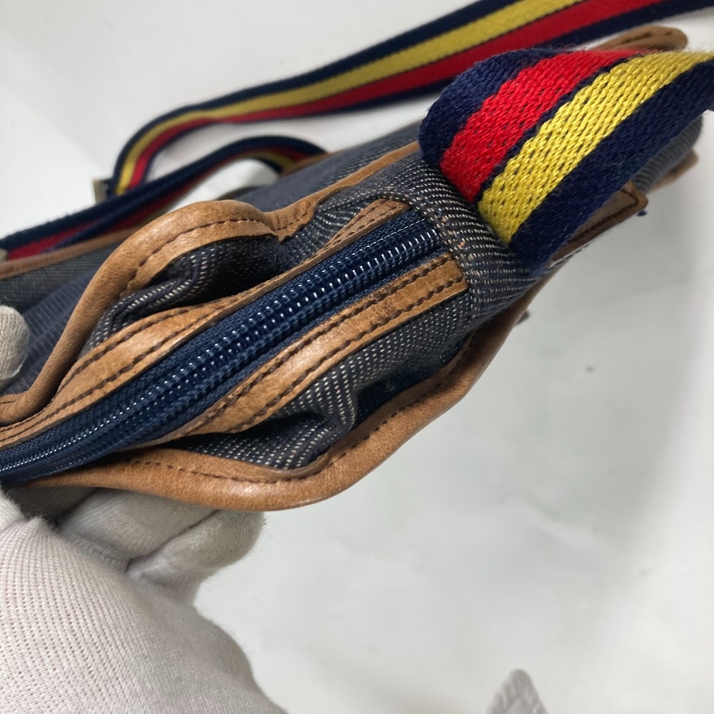 ショルダーバッグ ロゴ ポシェット 斜め掛け カバン デニム ブルー ショルダーバッグ ロゴ ポシェット 斜め掛け カバン デニム ブルー