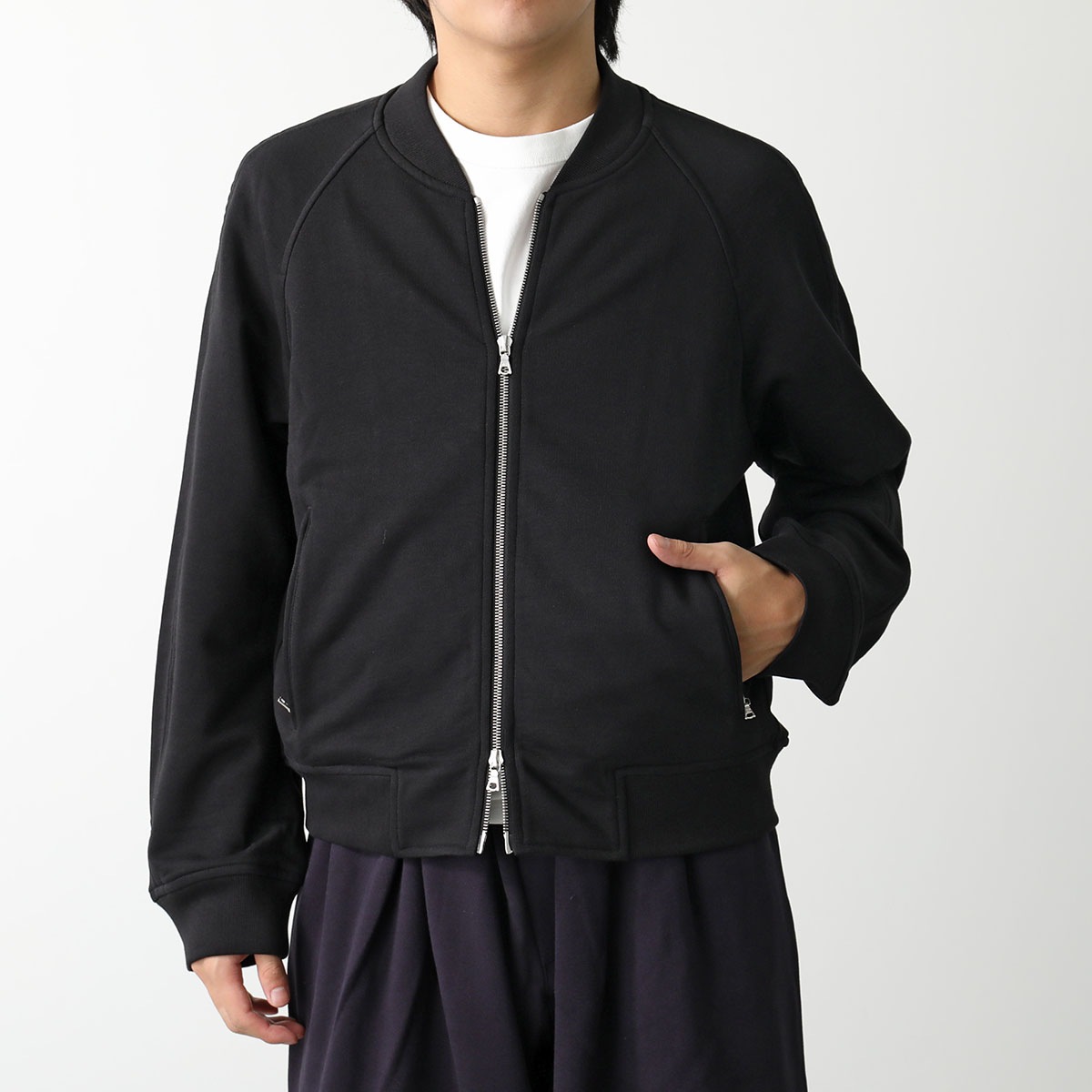 21ss DRIES VAN NOTEN 刺繍 スウェット ジップブルゾン 黒 DRIES VAN NOTEN ドリスヴァンノッテン ブルゾン HARNELL