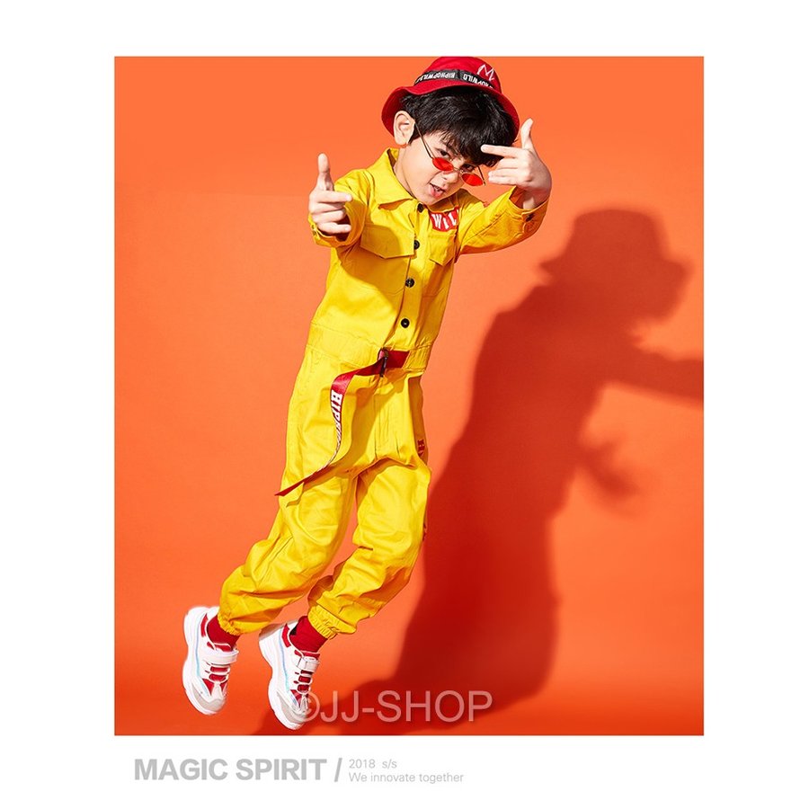 ダンス衣装 キッズ ガールズ 男の子 ヒップホップ ダンス衣装 オーバーオール オールインワン ジャ