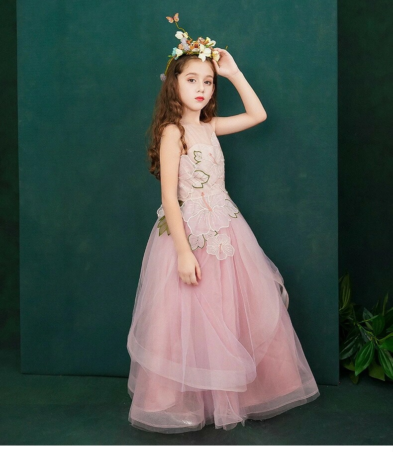 子供ドレス 女の子 ピアノ 発表会 レースドレス 子ども お姫様 プリンセス ワンピース 子供 ドレス フォーマル ドレス 結婚式 ロングドレス キッズ ワンピース 七五三 ジュニア c-lifu-6