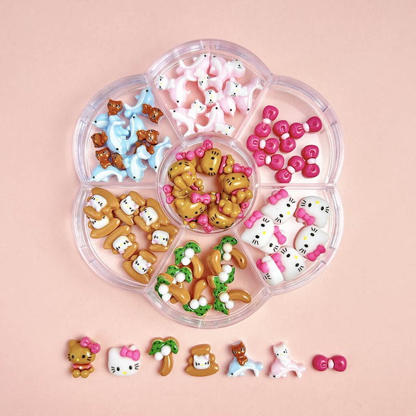 HELLO KITTY ネイルシール ネイルチップ ジェルネイル sanrio ハローキティ ネイルチップ 24枚入り 貼って剥がせる