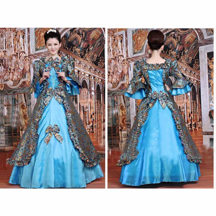 新品 貴族ドレス 中世ヨーロッパ 貴族風 お姫様ドレス 舞台衣装 宮廷ドレス 王族服 舞台 オペラ声楽 厚サテン パーティー 演奏会 豪華 ステージ衣装 d9464c0c0m3