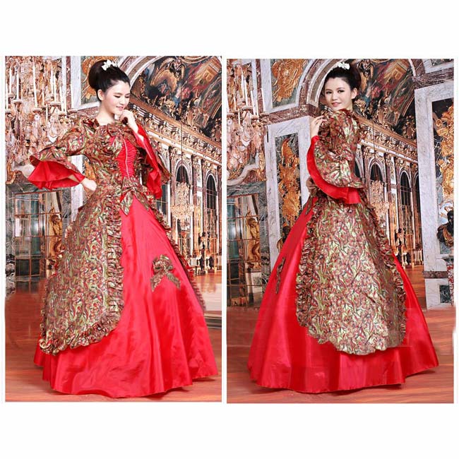 新品 貴族ドレス 中世ヨーロッパ 貴族風 お姫様ドレス 舞台衣装 宮廷ドレス 王族服 舞台 オペラ声楽 厚サテン パーティー 演奏会 豪華 ステージ衣装 d9464c0c0m3