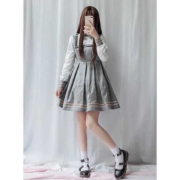 Qoo10] ロリータ服 森ガール 3点セット 【ワン