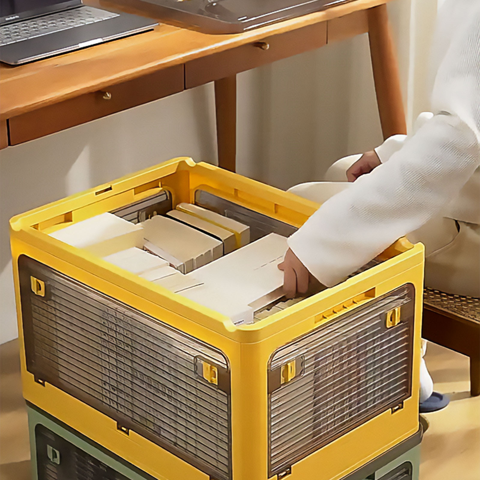 折りたたみ 収納ボックス Mサイズ 3個セット 大容量 積み重ね フタ付き おしゃれ 5面から取り出し可能 折りたたみ 収納ボックス Mサイズ 3個セット 大容量 積み重ね フタ付き おしゃれ 5面から取り出し可能