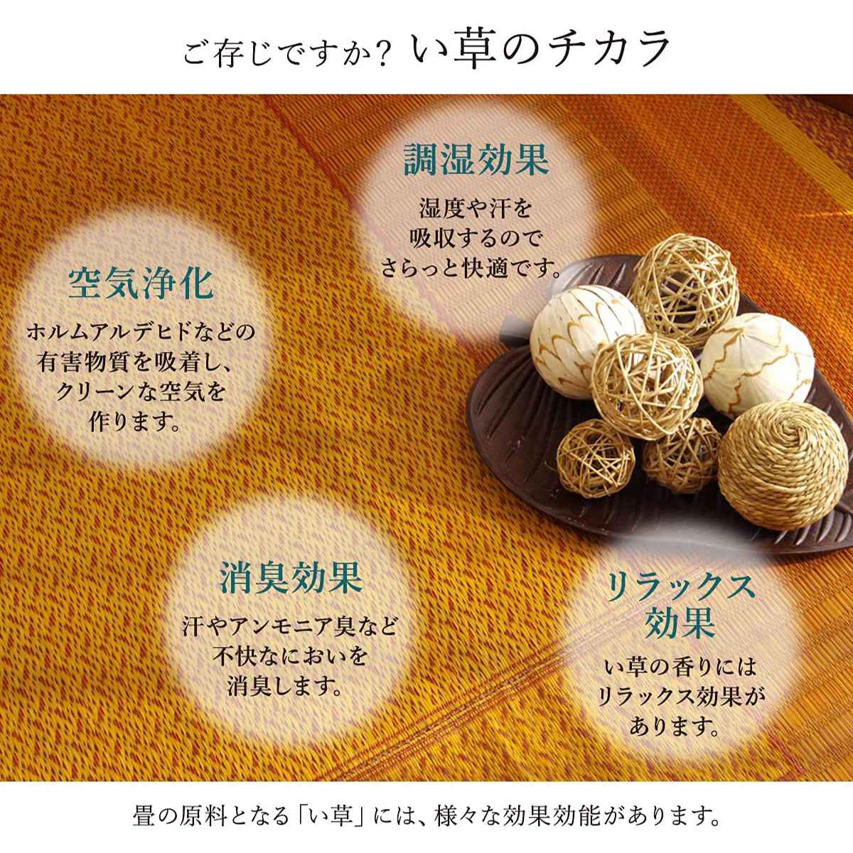 い草上敷き 純国産 い草ラグカーペット DXランクス総色 約191x191cm 裏貼りあり 敷物 ラグ マット い草マット い草カーペット 絨毯 ござ センターラグ 正方形 畳める コンパクト