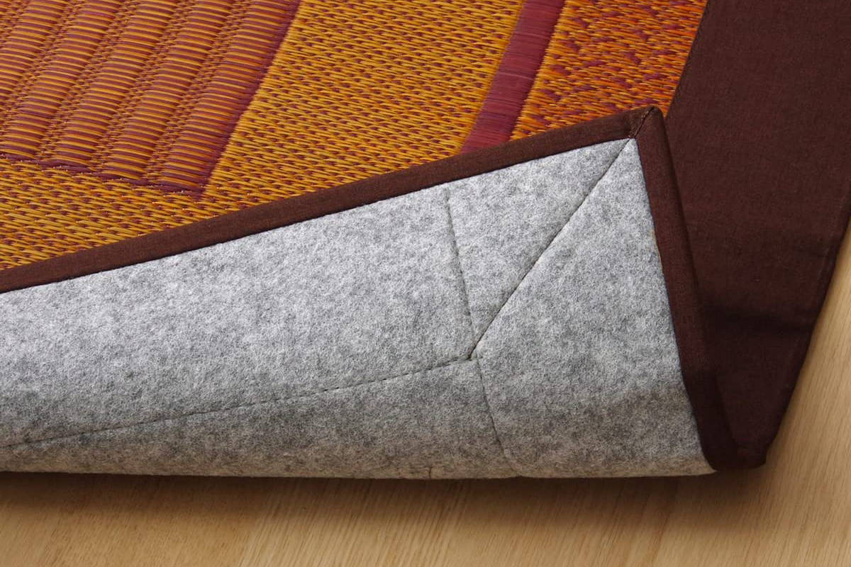 い草上敷き 純国産 い草ラグカーペット DXランクス総色 約191x191cm 裏貼りあり 敷物 ラグ マット い草マット い草カーペット 絨毯 ござ センターラグ 正方形 畳める コンパクト