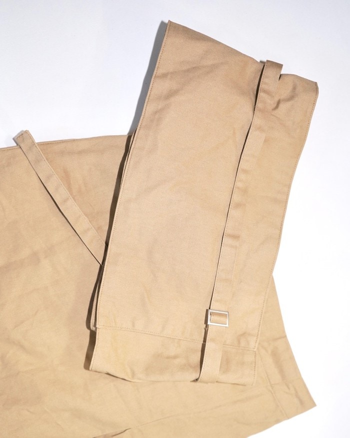 Pleats Switching Chino Long Skirt *with Belt (beige) A,D,G レディース ボトムス