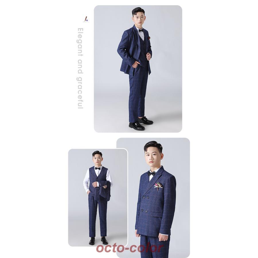 【ROSEBLINK】新品 チェック 卒業式 七五三 大きいサイズ 男の子 スーツ フォーマルスーツ グレー 男の子 b体 ストライプ スーツ 男の子 b体 卒業式 スーツ フォーマル スー