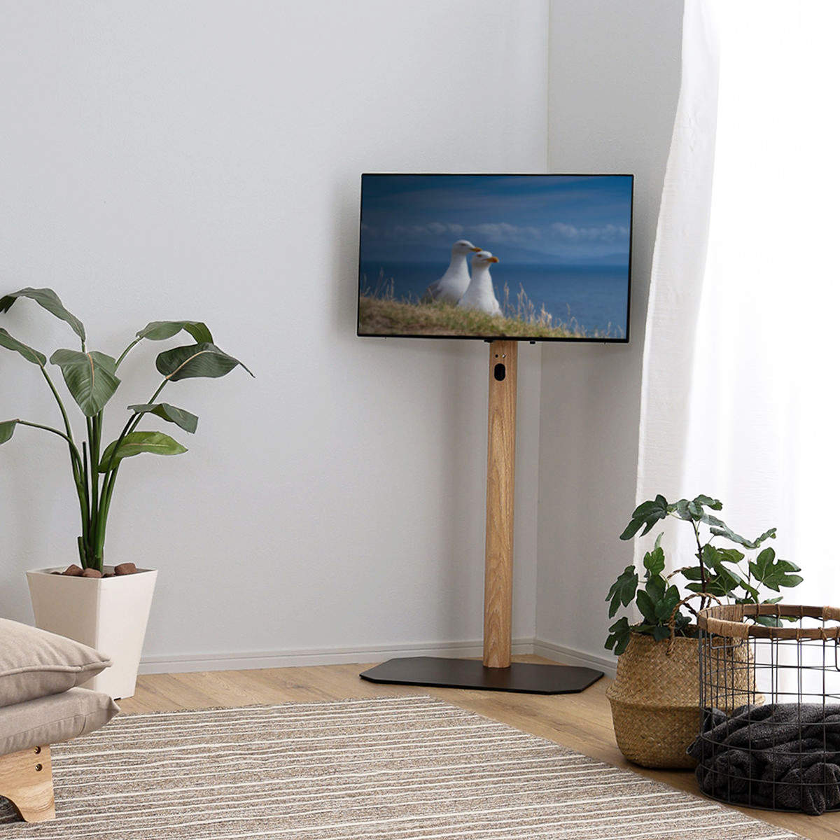 TVスタンド ハイタイプ 八角支柱 32-65型対応 木目調 テレビスタンド 壁寄せ テレビ台 スタンド コーナー 高さ調節 伸縮 TVラック 耐震 壁面 壁掛け風 コーナー型 シャビーオーク TVスタンド ハイタイプ 八角支柱 32-65型対応 木目調 テレビスタンド 壁寄せ テレビ台 スタンド コーナー 高さ調節 伸縮 TVラック 耐震 壁面 壁掛け風 コーナー型 シャビーオーク