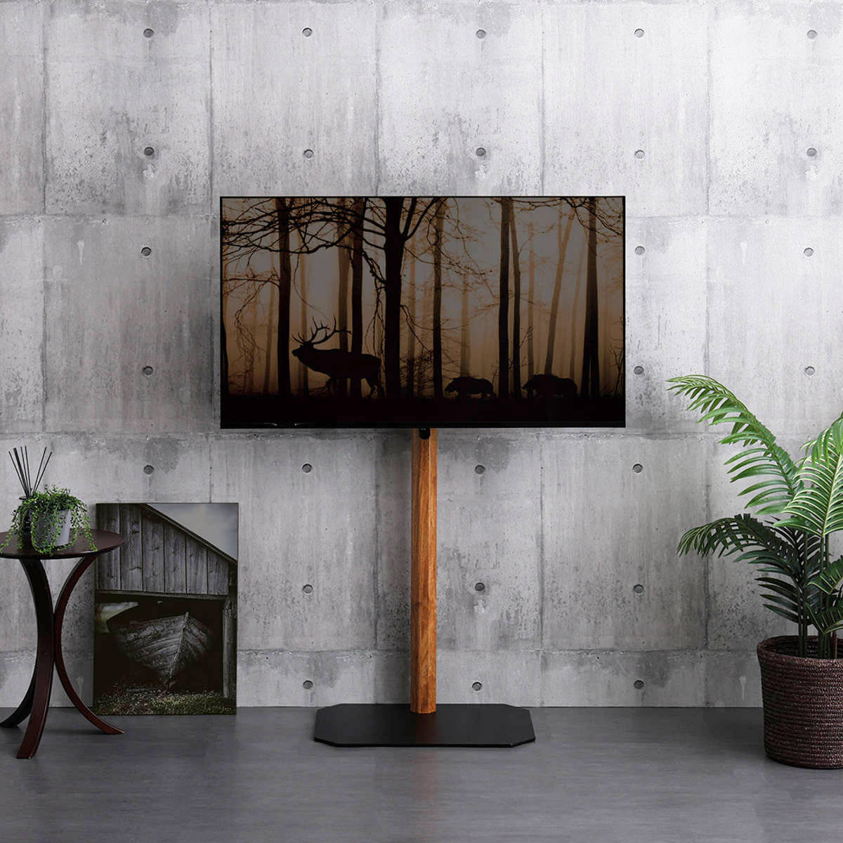 TVスタンド ハイタイプ 八角支柱 32-65型対応 木目調 テレビスタンド 壁寄せ テレビ台 スタンド コーナー 高さ調節 伸縮 TVラック 耐震 壁面 壁掛け風 コーナー型 シャビーオーク TVスタンド ハイタイプ 八角支柱 32-65型対応 木目調 テレビスタンド 壁寄せ テレビ台 スタンド コーナー 高さ調節 伸縮 TVラック 耐震 壁面 壁掛け風 コーナー型 シャビーオーク