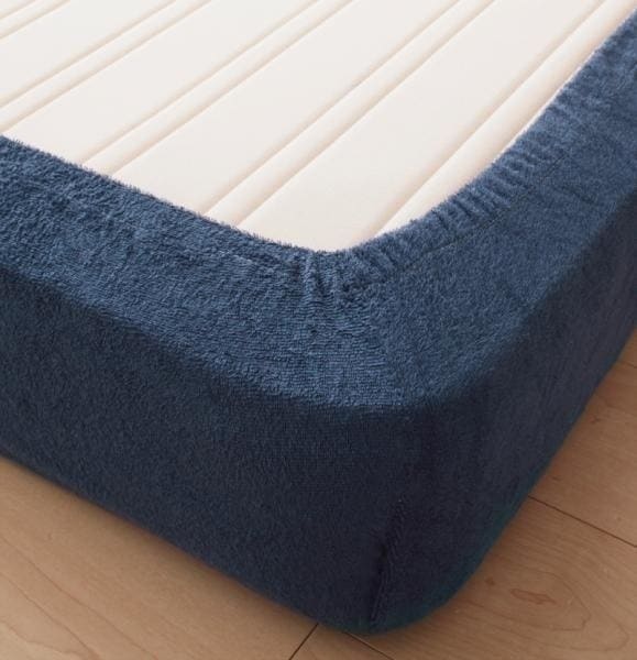 20色から選べる！ザブザブ洗えて気持ちいい！コットンタオルのパッド/シーツ [ボックスシーツのみ] キング オリーブグリーン