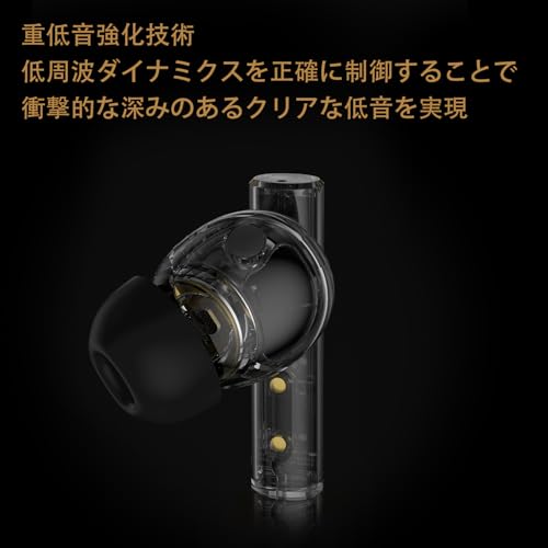 KZ Carol トゥルーワイヤレス アクティブノイズキャンセリングイヤホン 55dBノイズ低減 Bluetooth 5.3 内蔵6ノイズキャンセリングマイク AAC/SBC HiFiイヤホン Blu
