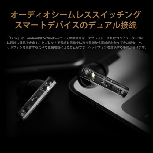 KZ Carol トゥルーワイヤレス アクティブノイズキャンセリングイヤホン 55dBノイズ低減 Bluetooth 5.3 内蔵6ノイズキャンセリングマイク AAC/SBC HiFiイヤホン Blu