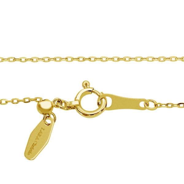 ネックレス チェーン 18金 最長45cm シャインカットあずき アズキ 幅0.8mm 約1.2g ゴールド K18 長さ調整可能 LCC