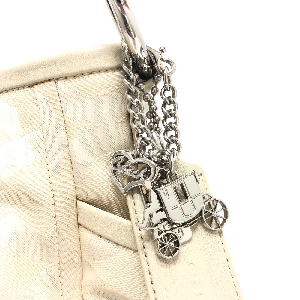 ハンドバッグ 13427 オプアート カバン バッグ 肩掛け ハンドバッグ レザー/キャンバス ベージュ ハンドバッグ 13427 オプアート カバン バッグ 肩掛け ハンドバッグ レザー/キャンバス ベージュ